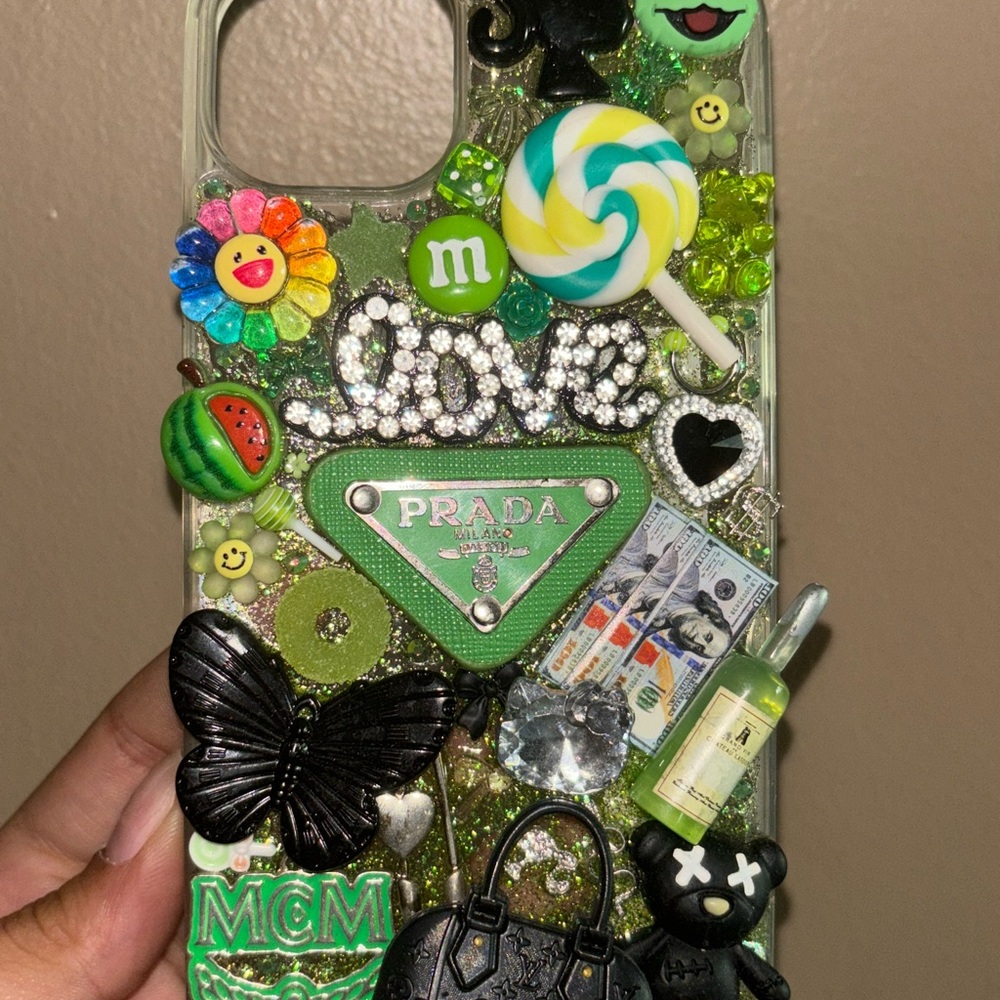 Prada Multicolor Embellished Phone Case